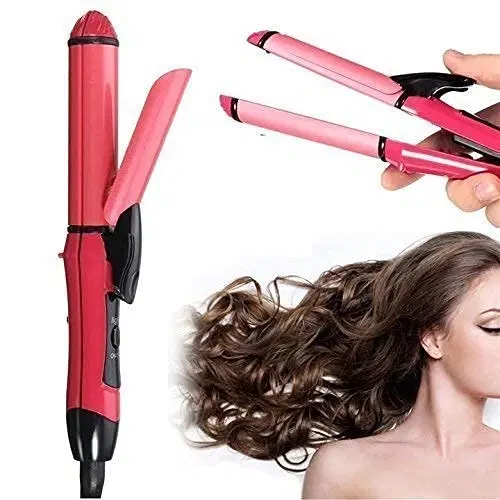 Aluminium 4 in 1 Hair Straightner, Pink