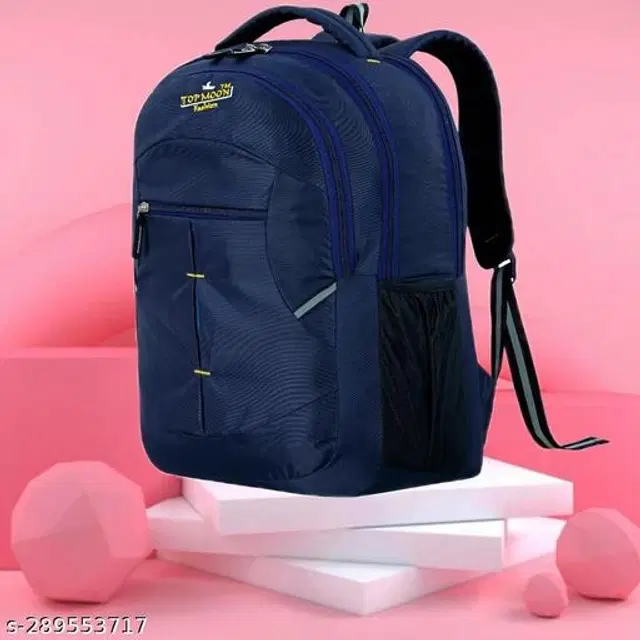 Polyester Backpack for Kids, Navy Blue, 35 L