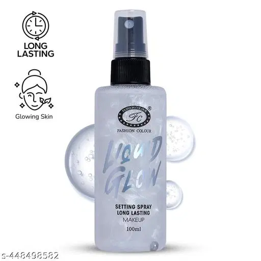 Fashion Colour Liquid Glow Setting Spray For Makeup Long Lasting (100 ml) | Natural Dewy Finish | Keeps Makeup Intact | Hydrates, Soothes & Refreshes Skin | Pearl