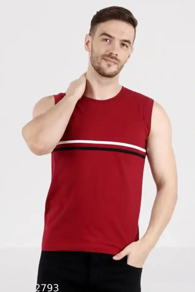 Sleeveless Vest for Men (Maroon, S)