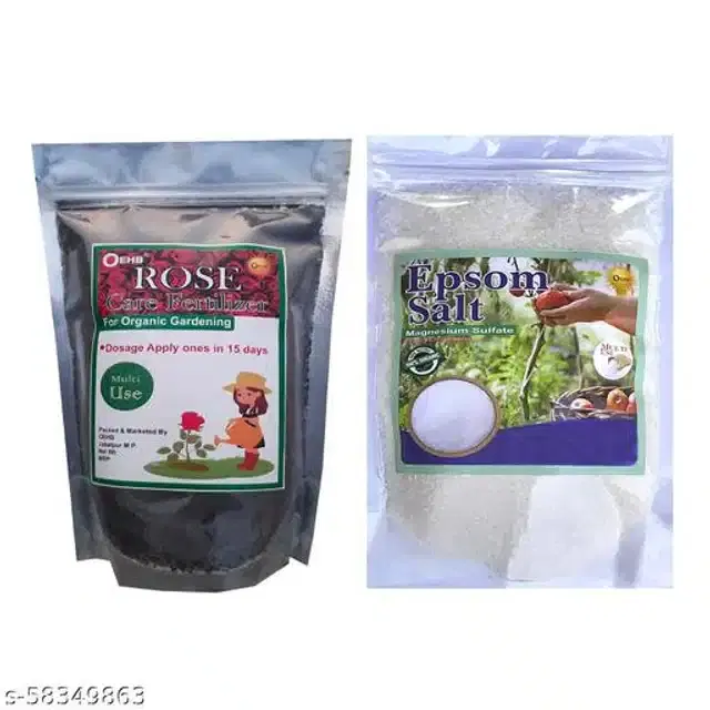 2 in 1 Rose Care Fertilizer with Epsom Salt, 900 g, Set of 2