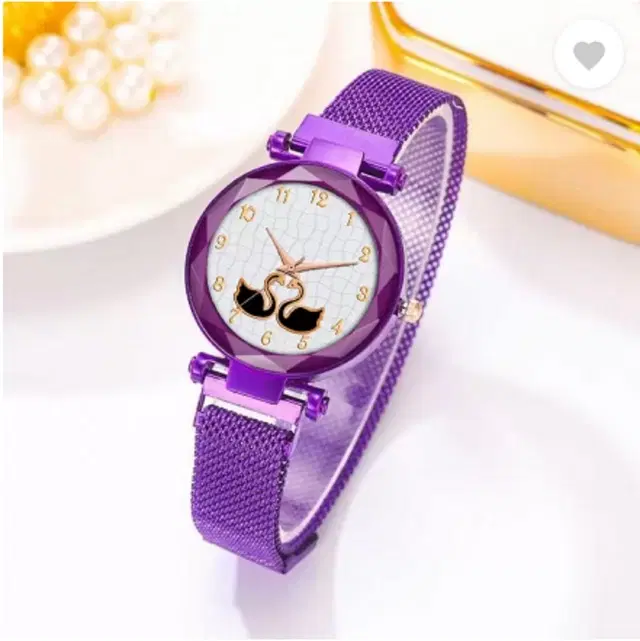 Analog Watch for Women & Girls (Purple)