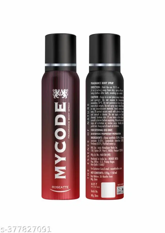 MYCODE Roseatte Body Spray for Men, 150 ml