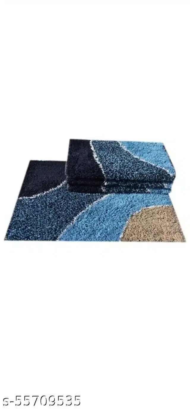 Bath Mats, Multicolor, 58x38x0.5 cm, Pack of 4
