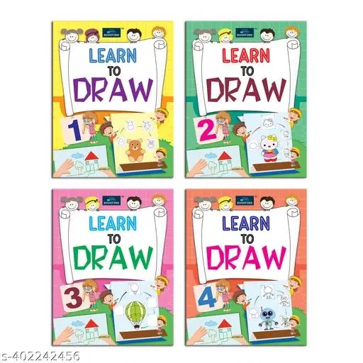 Learn To Draw Copy Coloring Book For Kids ( Set of 4 )