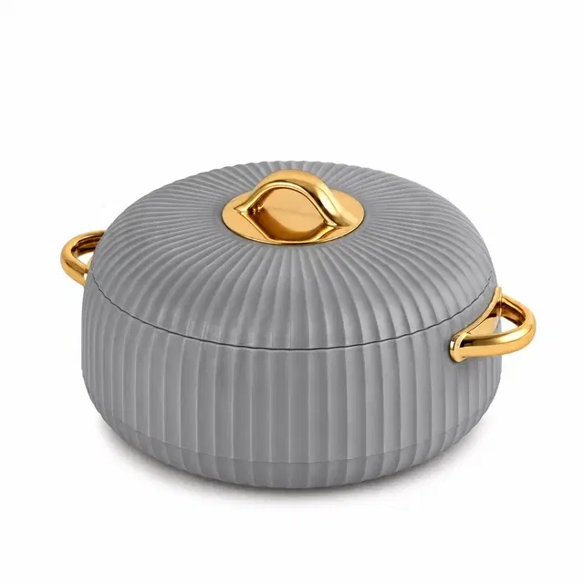 Cello Aurum, 1500 ml, Grey | Insulated Casserole | Keeps Food Hot & Fresh | Sturdy Locking Lid