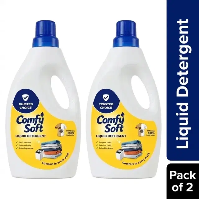 Comfy Soft Liquid Detergent 2X1 L (Pack of 2)