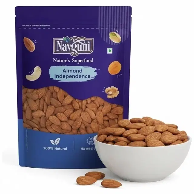 Navguni Californian Almond (Silver) 250 g + Navguni Kaju W320 200 g + Navguni Kishmish Indian (Long) 200 g