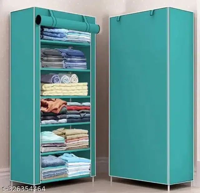 6 Layer Plastic Collapsible Shoe Racks, Sea Green