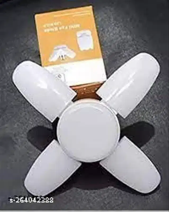 Foldable Mini Fan LED Light, White, 28 W
