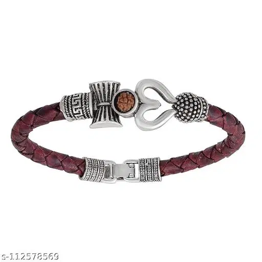 Om Leather Bracelet for Men