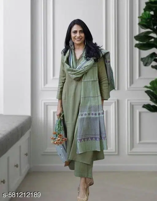 Kurta Set for Women (Green, XXL)
