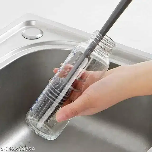 Silicone Bottle Cleaning Brush, Grey