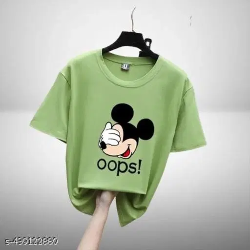 Polycotton T-shirt for Women, Green (XL)