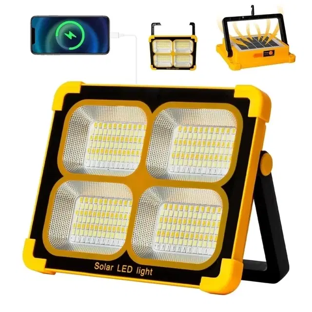 Rechargeable Solar Led Flood Light, Waterproof & Portable Emergency Light