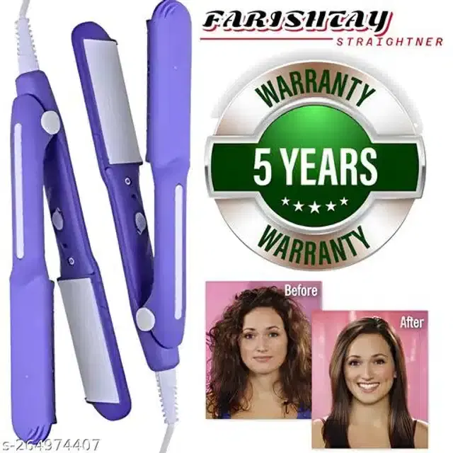 Plastic Hair Straightener, Purple, 100 W