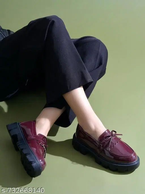 Shoetopia Loafers (Red, IND-3)