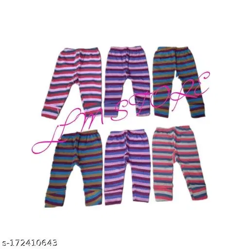 Woolen Thermal Bottomwear for Kids, Pack of 6 (Multicolor, 0-6 Months)