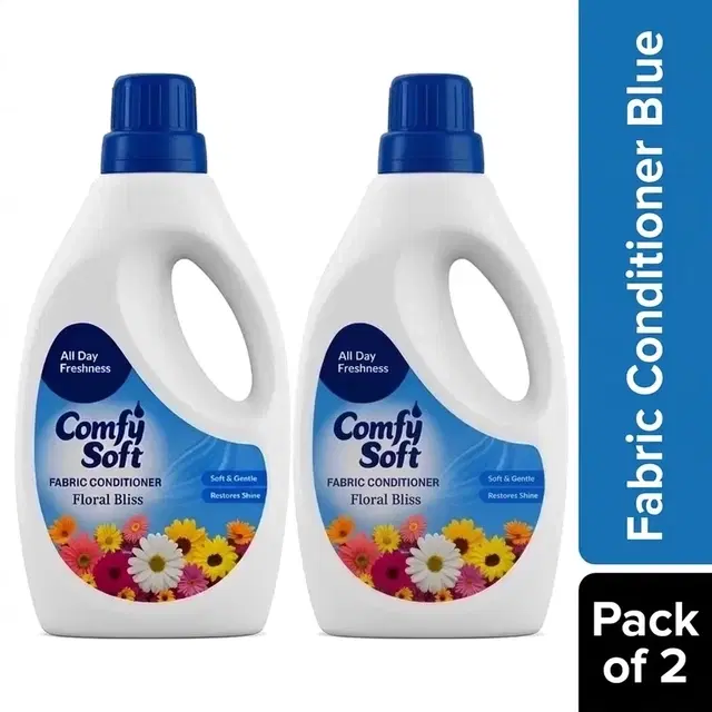Comfy Soft Fabric Conditioner Blue 2X1 L (Pack of 2)