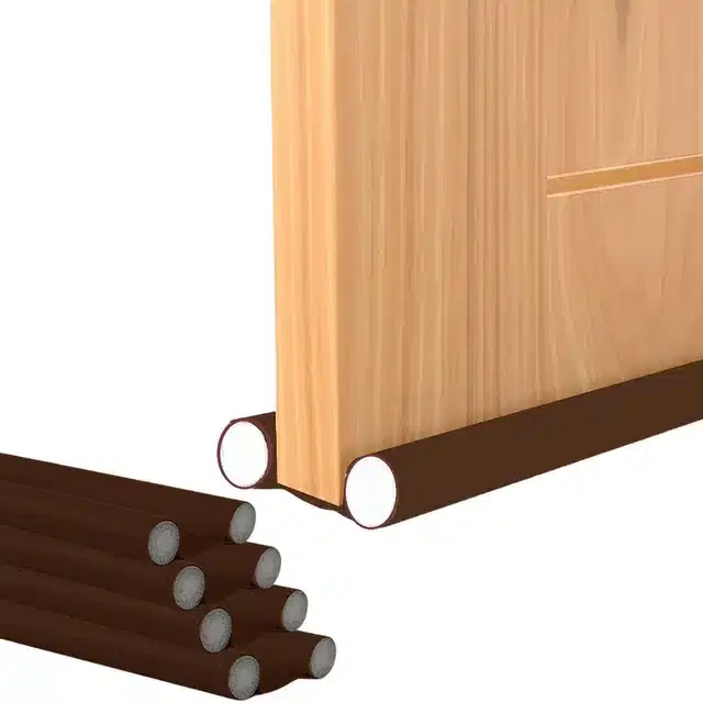 Door Seal Draft Guard with Dust Cooling Air Control Environment, Pack of 4, Brown, 39 inches