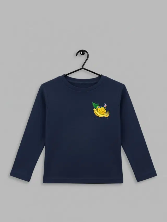 Cotton Printed T-Shirt For Kids, Blue, 2-3 Years, Pack Of 1