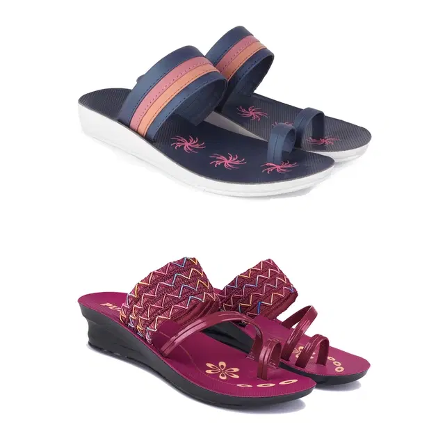 Heels for Women, Set of 2 (Multicolor, 8)