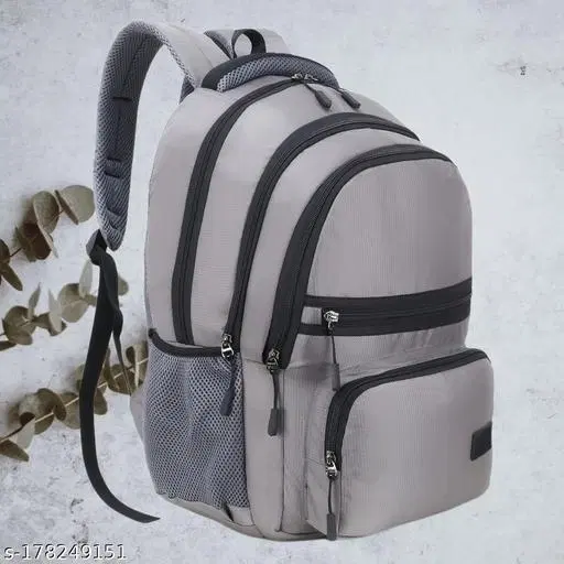 Nylon Backpack for Men & Women, Grey, 55 L