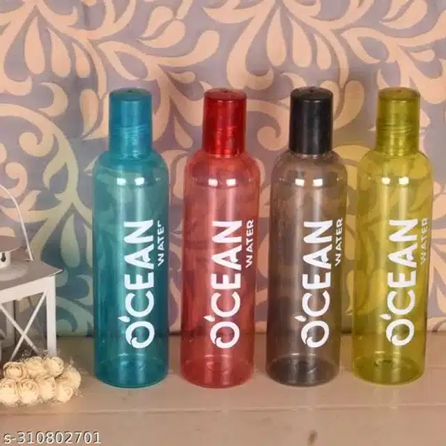 Water Bottle Set, Multicolor, 500 ml, Pack of 4