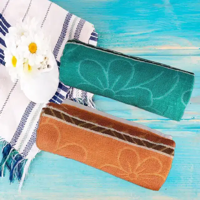 Bath Towel for Men & Women, Multicolor, L, Pack of 2