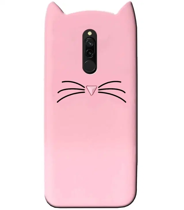 Silicone Mobile Back Cover for Redmi_8 / 8A / 8A Dual (Pink)