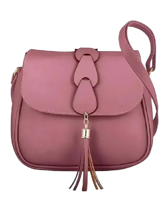 PU Sling Bag for Women (Peach)