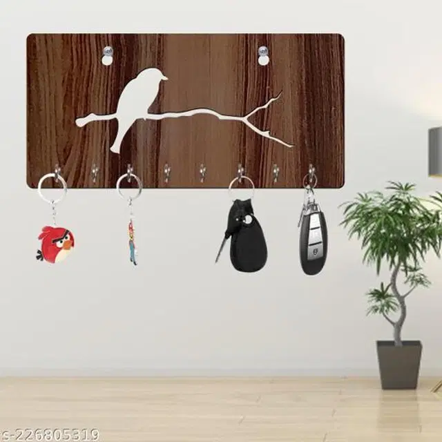 Wooden Key Holder, Brown