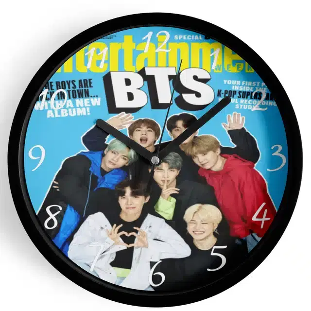 BTS Printed Wall Clock, Multicolor, 7 Inches