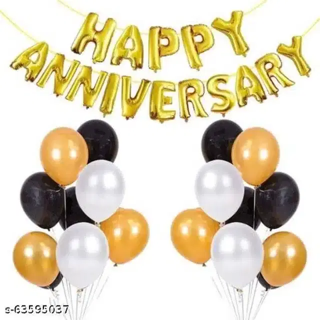 Anniversary Party Decoration Kit, Multicolor, Set of 46