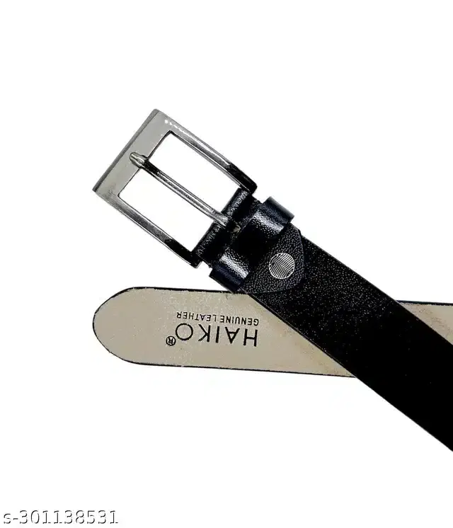 Faux Leather Casual Belt for Men (Black)