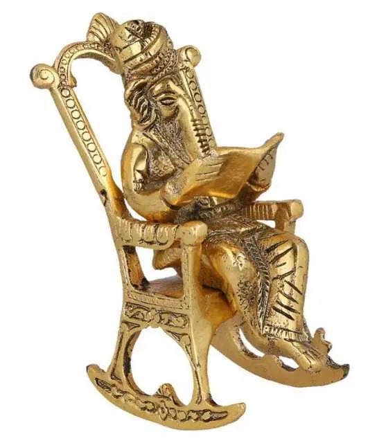 BHARDWAJ RETAILS Lord Ganesha Aluminium Idol, Assorted, Pack of 1, BR104