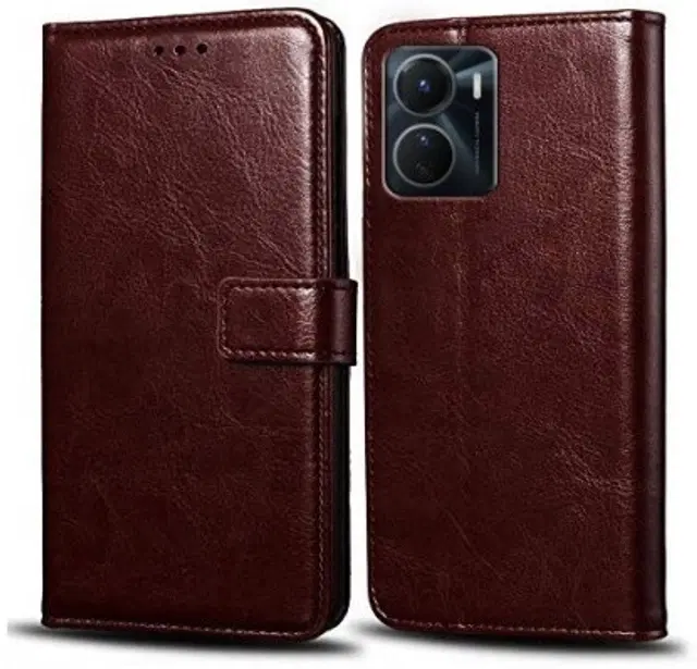 Flip Mobile Cover for Vivo Y16, Multicolor