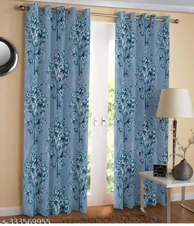 Polyester Curtain for Door, Multicolor, 7 Feet
