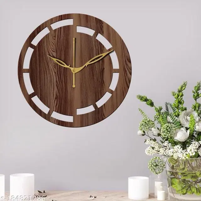 Wooden Wall Clock, Brown