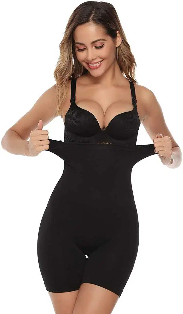 Women’s Cotton Lycra Tummy Control 4-in-1 Blended High Waist Tummy & Thigh Shapewear (S329)
