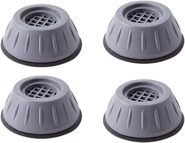 Plastic Shock Absorber Suction Cup Stand Pads for Large Appliances, Grey, Pack of 4