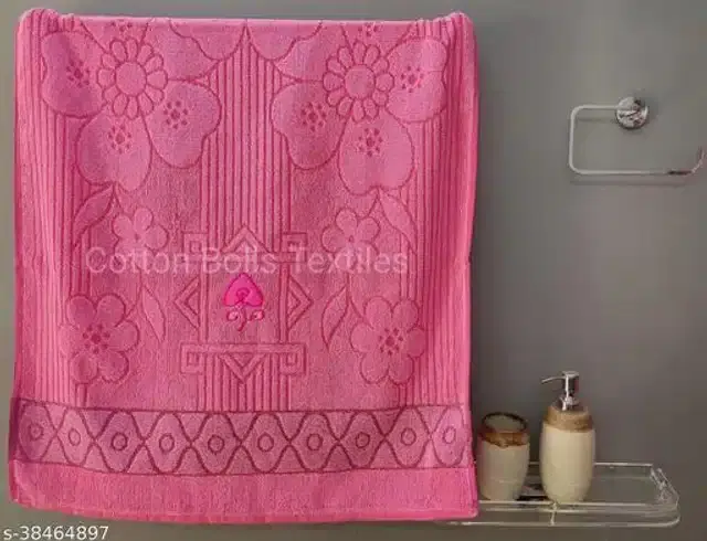 Cotton Bath Towels, Pink, 30x60 cm