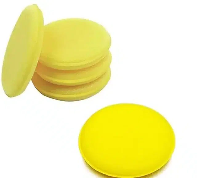 Durable Car Cleaning Sponge, Yellow, Pack of 5