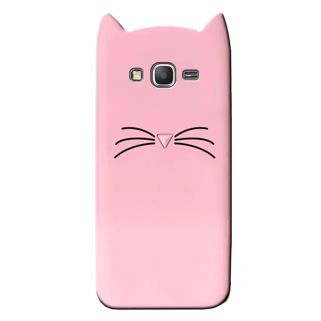 Silicone Mobile Back Cover for Samsung J3 (Pink)