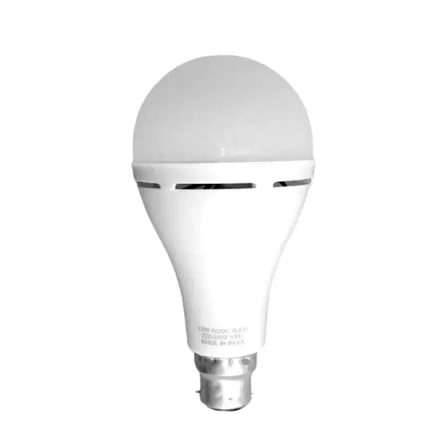 Rechargeable 12Watt Emergency Led Bulb, (White,Pack of 1)