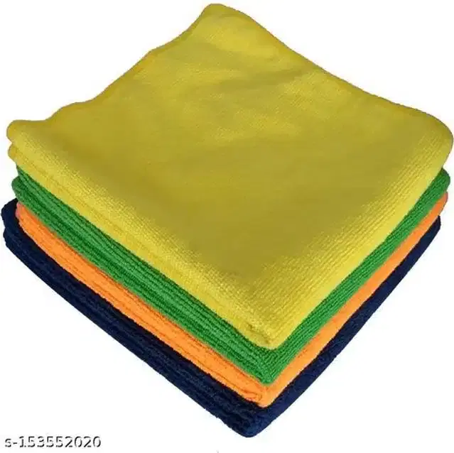 Microfiber Bath Towel, Multicolor, 40x40 cm, Pack of 4