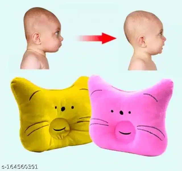 Pillow for Baby, Pink & Yellow, Pack of 2