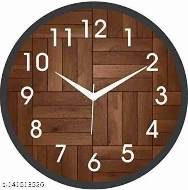 Round Analog Wall Clock, Multicolor, 10x10 inches