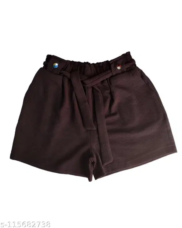 Jacquard Shorts for Women (Black, 26)