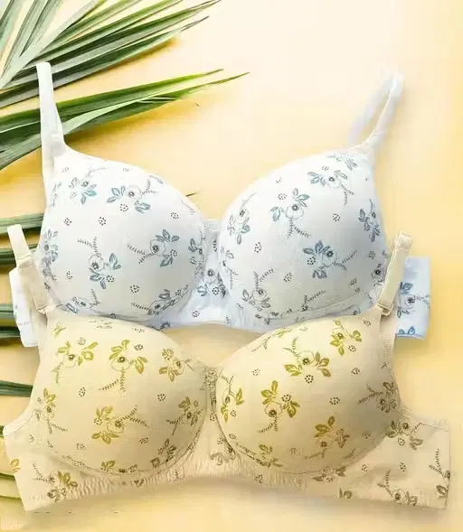 Padded Full Coverage Bra for Women (, 28), Pack of 2 (Multicolor, 34)